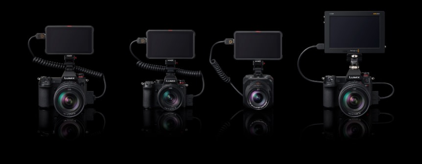 side by side images of four Lumix cameras