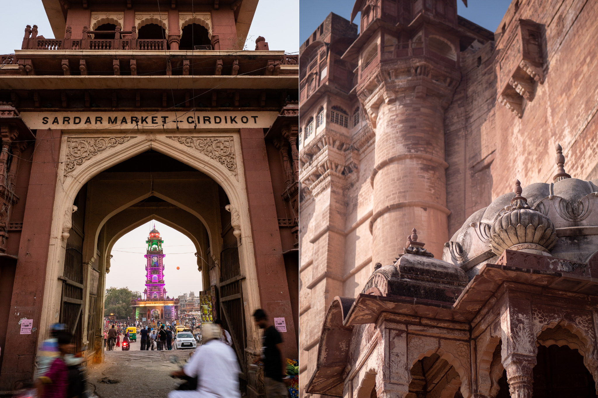 The Sardar Market and Mehrangarh Fort in Jodhpur