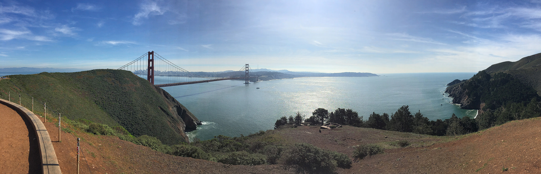 iPhone panoramic of the Golden Gate bridge