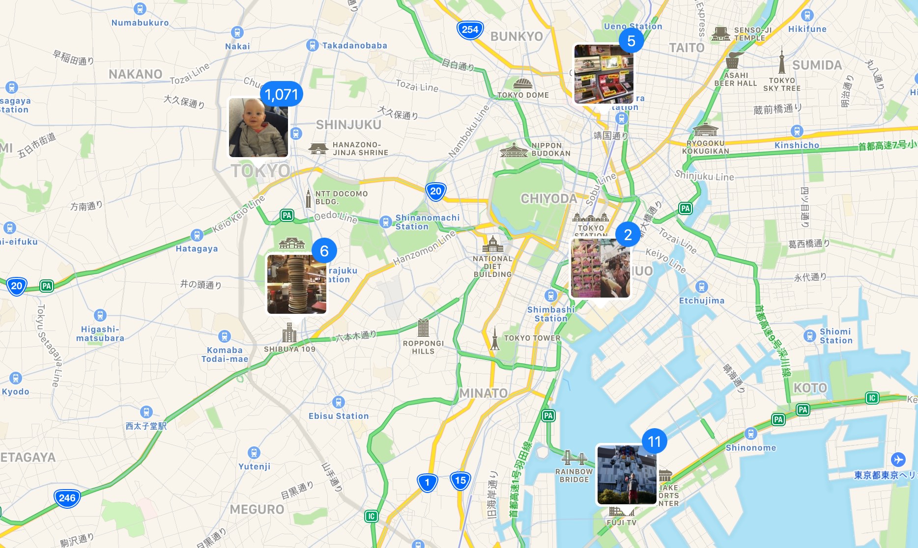 Photos on the Places map of Tokyo