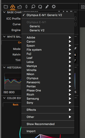 ICC Profiles in Capture One Pro