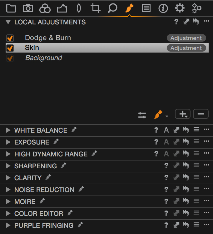 Local Adjustments in Capture One Pro 8.1.1